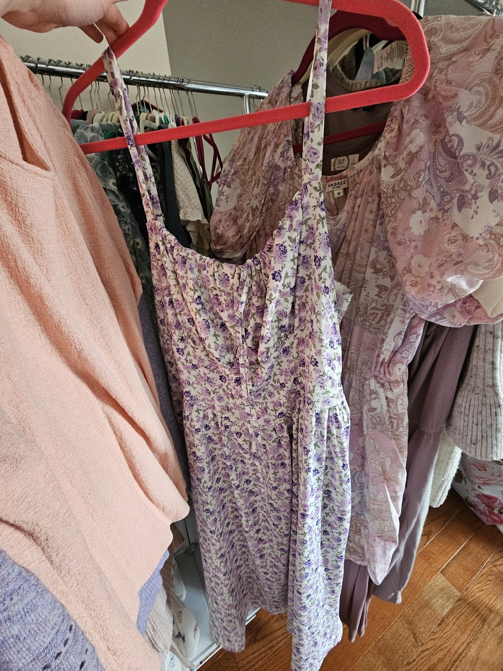 Floral Purple Spaghetti-Strap Maxi Dress - Lightweight Summer Style